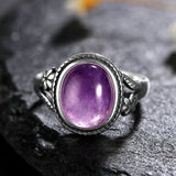 925 Sterling Silver Purple Stone Ring - 21 Designs