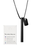 Stainless Steel Mindful Breathing Necklace - 5 Colours