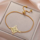 Stainless Steel Celtic Knot Bolo Bracelet - 2 Colours
