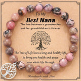 Family Tree Of Life Natural Stone Bracelet - 6 Options