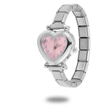 Stainless Steel Heart Italian Charm Watch - 29 Options
