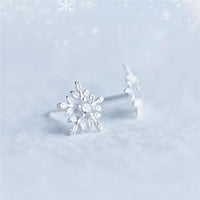 925 Sterling Silver Snowflake Necklace or Earrings