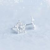 925 Sterling Silver Snowflake Necklace or Earrings