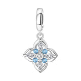 925 Sterling Silver Flower/Leaf Themed Hanging Charm - 25 Options