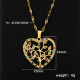 Stainless Steel Heart Shaped Pendant Necklace - 33 Options