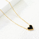 Stainless Steel Heart Shaped Pendant Necklace - 33 Options