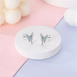 925 Sterling Silver Butterfly Stud Earrings - 4 Options
