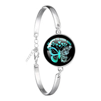 Glass 18mm Mental Health /Positivity Bracelet - 32 Options