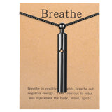 Stainless Steel  Breathing Anxiety Necklace- 2 Options - 5 Colours