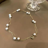 Fashion Mixed Colour Simulated Pearl Beaded Necklace - 3 Options