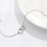 Stainless Steel Simple Double Circle Bracelet - 2 Colours