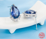 925 Sterling Silver Water Drop CZ Earrings - 3 Colours