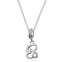 925 Sterling Silver Letter/Initial Necklace - 26 Options