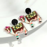 Fashion Cow Acrylic Print Earrings - 5 Options