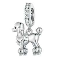 925 Sterling Silver Dog Hanging Charm - 9 Options