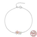 925 Sterling Silver Dainty Cherry Blossom Bracelet