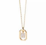 925 Sterling Silver CZ Plated Dainty Letter Necklace - 26 Options