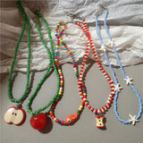 Fashion Colourful Beaded Choker Necklace - 5 Options