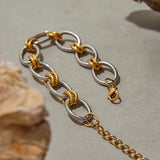 Stainless Steel Two Colour Bracelet - 4 Options