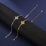 Stainless Steel Celtic Knot Figaro Link Bracelet - 2 Colours