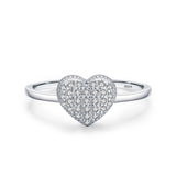925 Sterling Silver Heart Cluster Ring - 2 Colours
