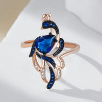 Fashion Blue CZ Bird Ring