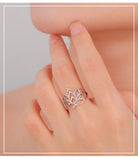 Stainless Steel  Lotus Flower Ring - 2 Colours