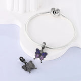 925 Sterling Silver Gothic Butterfly Charm