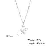Stainless Steel Birth Flower Necklace - 2 Colours - 12 Options