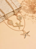 Fashion 2PCS Layered Sea Themed Necklace