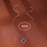 Fashion Rose Butterfly Heart Necklace