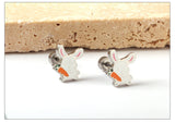Stainless Steel Small Flat Back Animal Earrings - 20 Options