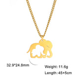 Stainless Steel Elephant Necklace - 4 Options