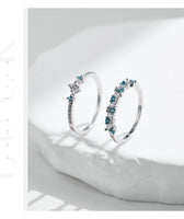 925 Sterling Silver Mint Green Stackable Eternity Ring - 2 Designs