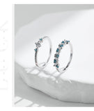 925 Sterling Silver Mint Green Stackable Eternity Ring - 2 Designs