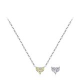 925 Sterling Silver Birthstone Heart Necklace - 12 Options