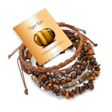 Fashion Bohemian Multi-Layer Natural Stone Braided Bracelets - 15 Colours