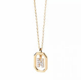 925 Sterling Silver CZ Plated Dainty Letter Necklace - 26 Options