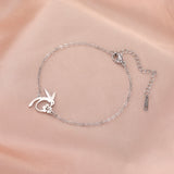 Stainless Steel Hummingbird Flower Bracelet - 6 Options