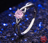 925 Sterling Silver Round CZ Ring - 3 Colours