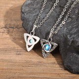 Stainless Steel Celtic Knot Pendant with Moonstone - Necklace/Earrings/Set