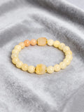 Natural Stone Faceted Square Bead Bracelet - 3 Options - 3 Lengths