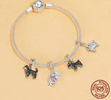 925 Sterling Silver Dog Hanging Charm - 9 Options
