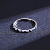 925 Sterling Silver Stackable Slim Eternity Ring - 4 Options