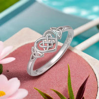 Fashion Love Heart Celtic Knot Ring