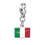 Stainless Steel 10mm Country Flag Charms - 24 Options