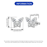 925 Sterling Silver Butterfly Stud Earrings - 4 Options