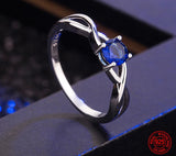 925 Sterling Silver Round CZ Ring - 3 Colours