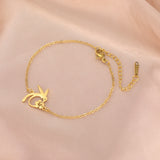 Stainless Steel Hummingbird Flower Bracelet - 6 Options