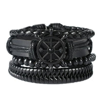 Multi Strand Leather Braided Bracelet - 23 Options